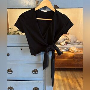 Sozy Side Tie Crop Top